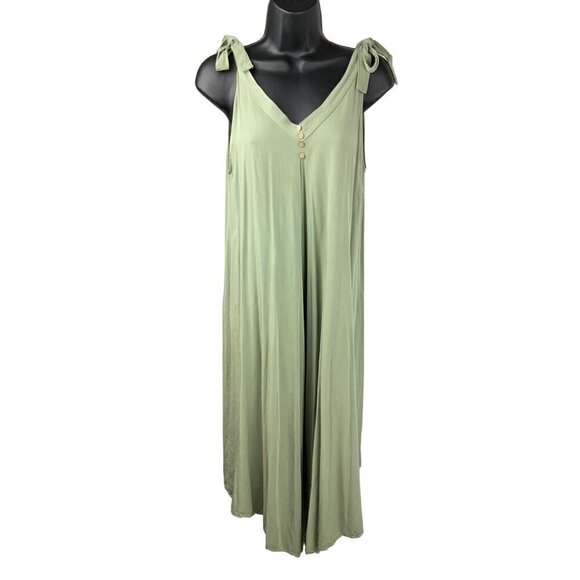 Made in Italy jumpsuit fern green sleeveless 36/38 chest medium - Picture 1 of 8
